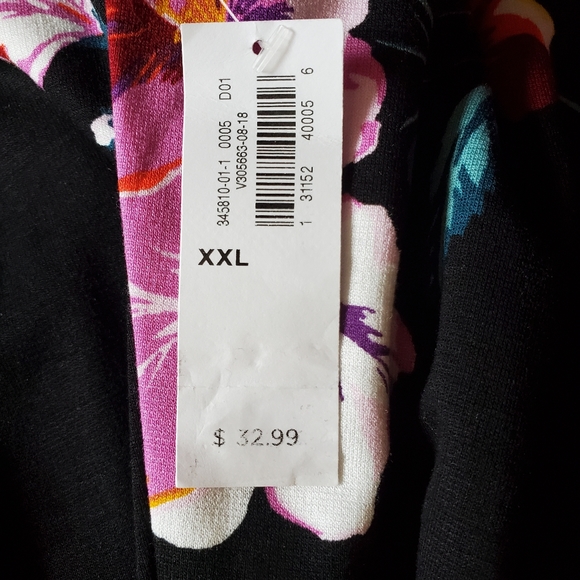 Old Navy Woman's Size XXL Black along Sleeve Floral Dress. - Picture 10 of 10